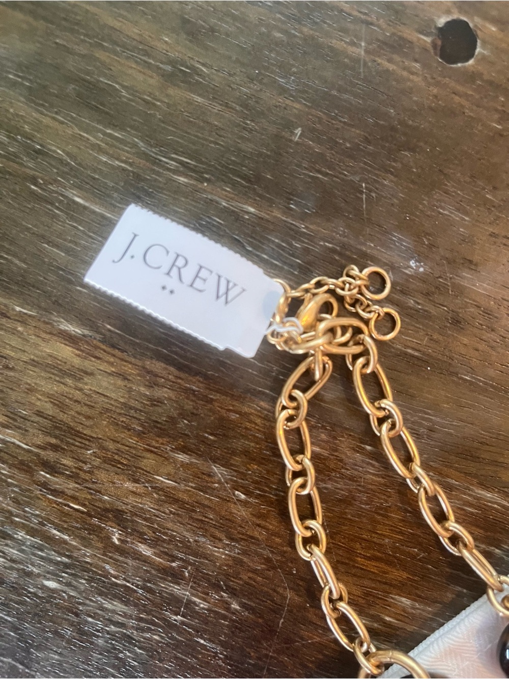J. Crew Tortoiseshell Link Necklace in Brown and Gold-Tone - Picture 3 of 3